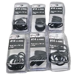 Lot of 6 • Danco (#96731) 10-Pack of #14 O-Rings for Faucets (60 Total) [D]